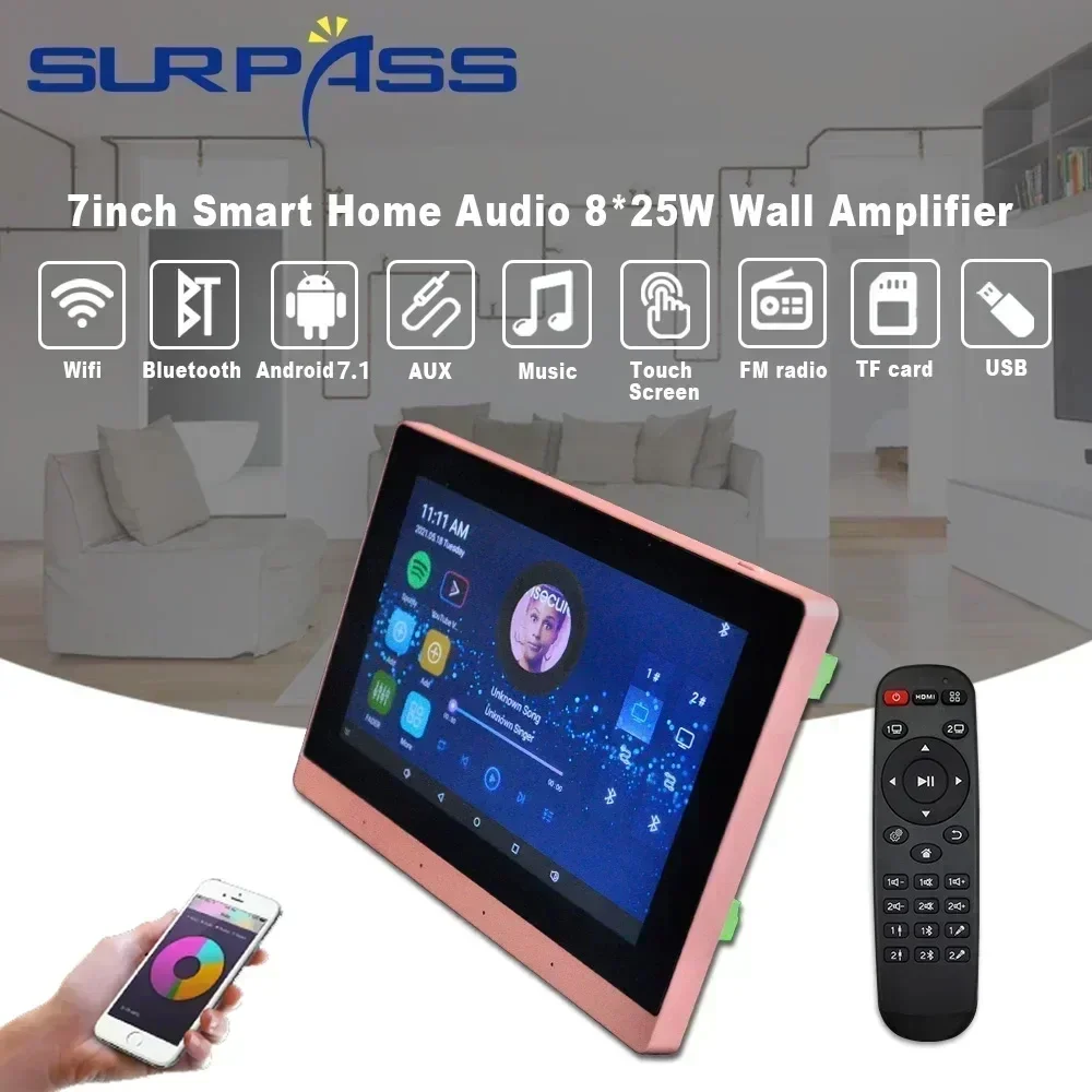7inch WiFi In Wall Amplifier T - Audio Music For Background recension och pris