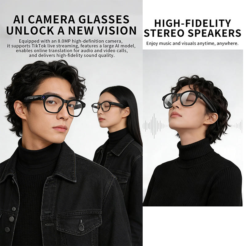 Fashionable Smart Glasses Supp - Audio Music Online recension och pris