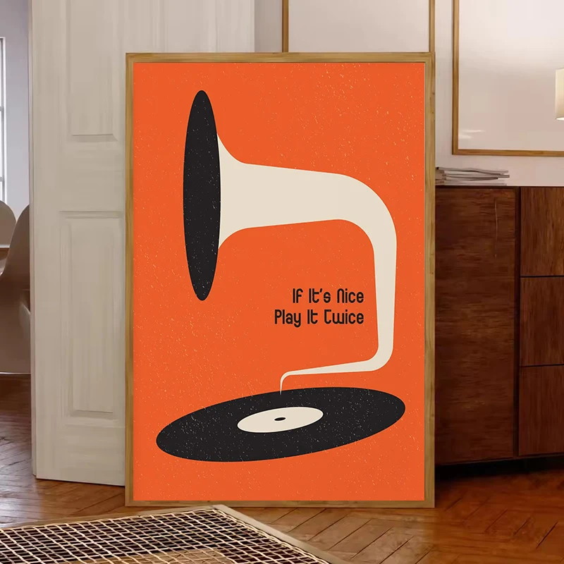 Mid Century Vinyl Record Canva - Audio Music Live recension och pris