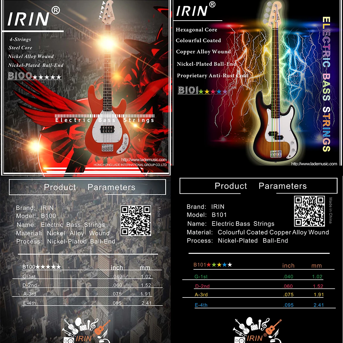 IRIN Electric Bass Strings Pro - Bass Guitar Strings recension och pris