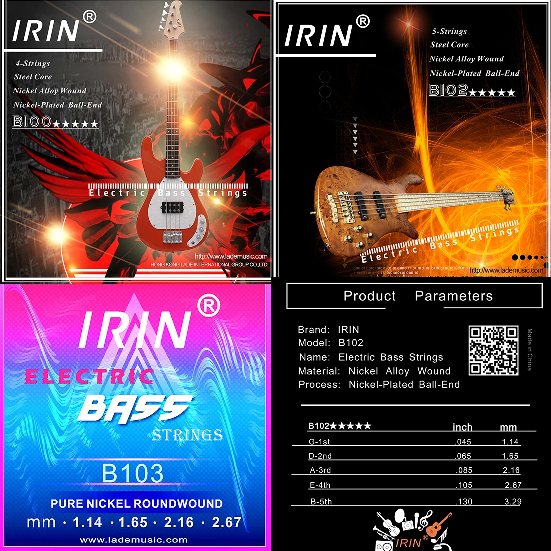 IRIN Electric Bass Strings Pro - Bass Guitar Strings recension och pris